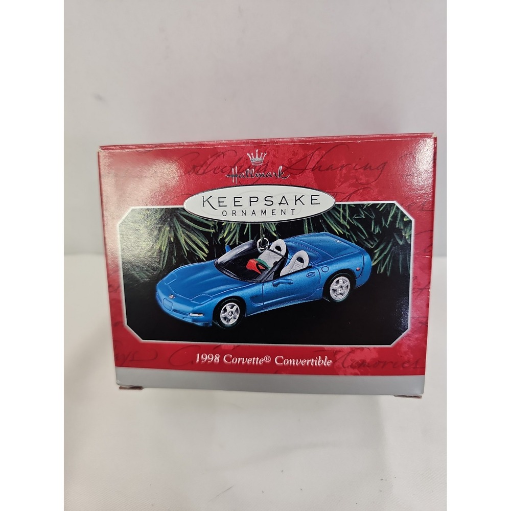Hallmark Keepsake Ornament 1998 Chevrolet Corvette Convertible Blue original pkg